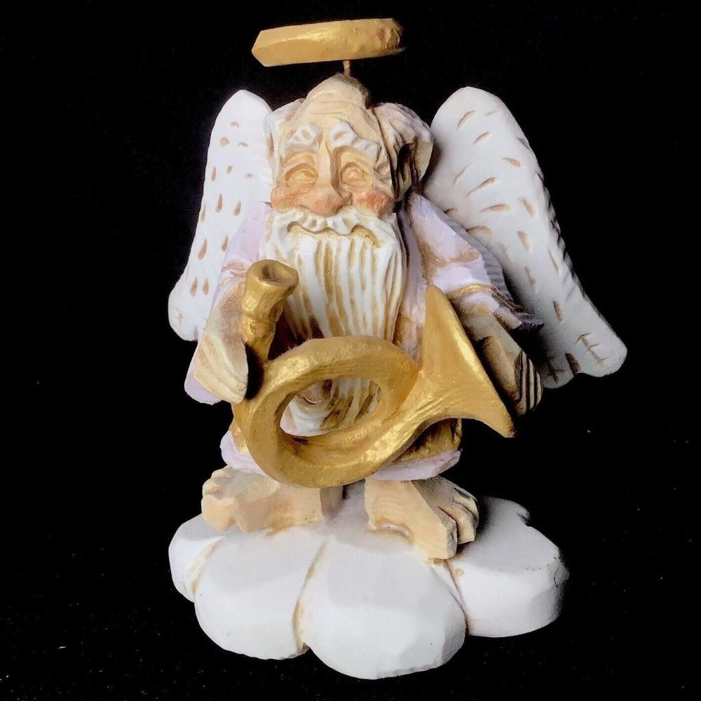 The Oldest Angel Figurine With Horn & Halo David Frykman Collection DF3112 1994